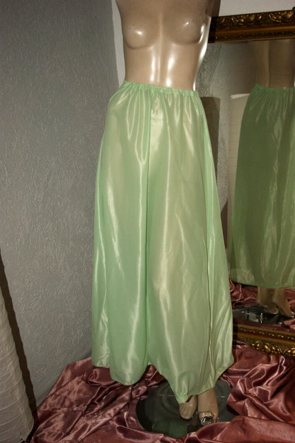 Lunga lucentezza Dederon * sottogonna nylon verde chiaro taglia 42 M/L