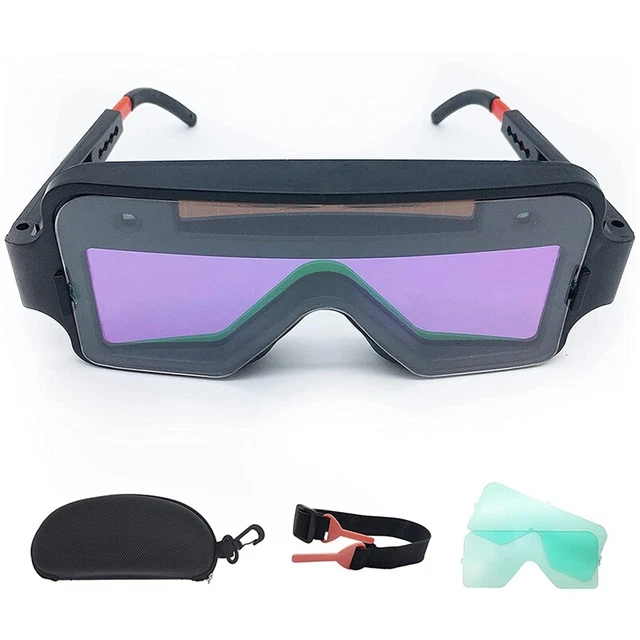 Welding Goggles Auto Darkening Solar Powered Welding Glasses Helmet Safety  B3T5