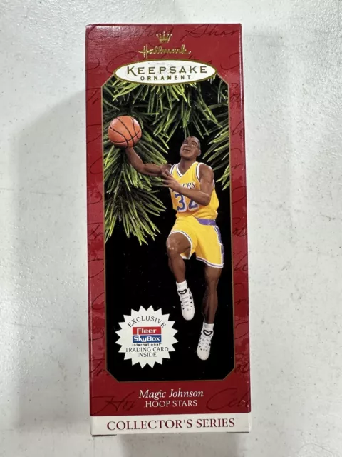 Vintage 1997 Hallmark Magic Johnson Ornament Los Angeles Lakers Basketball A30