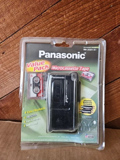 Grabadora de voz microcassette Panasonic RN-202 RN-2021 reproducción rápida de 2 velocidades NUEVA EN CAJA