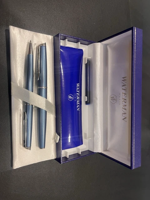 Parure De Stylos Waterman Collection MAN 33 - Plume Et Bille - Années 70 - Modèle Rare K366