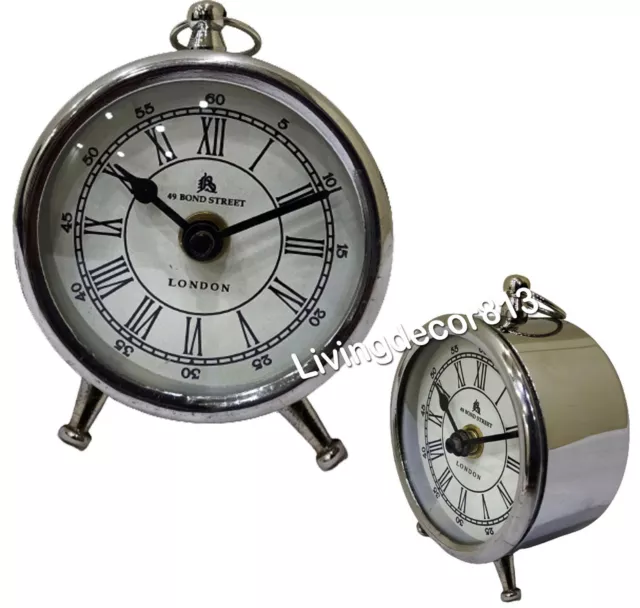 Vintage Style Brass Finish Table Clock Designer Maritime Desk Table Home Decor