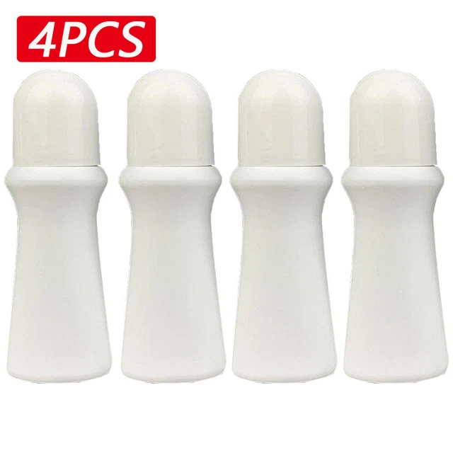 4pc 75ml Empty Refillable Roller Bottles Leak-Proof Container for Essential Oil
