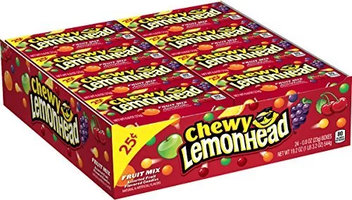 Lemonhead Chewy Fruit Mix 0.8 Ounce Box Pack of 24