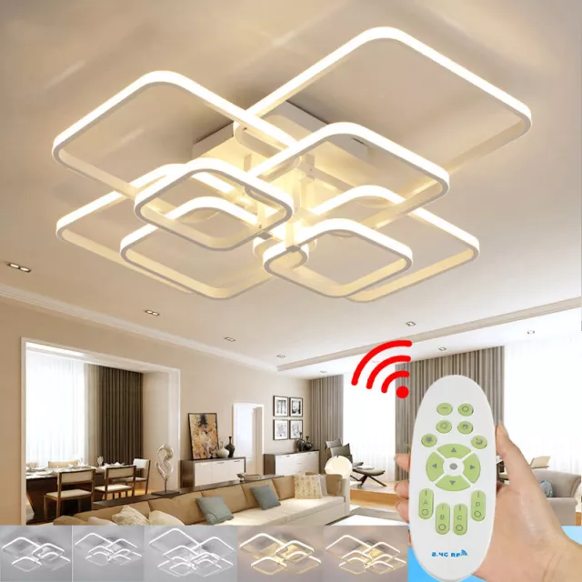 Modern Lamp Square Shape LED Ceiling Light Chandelier Lights Living Room Bedroom