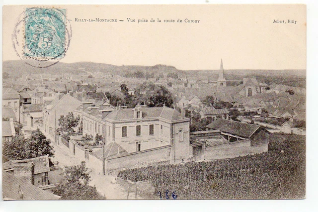RILLY LA MONTAGNE - Marne - CPA 51 - vue prise de la route de Chigny