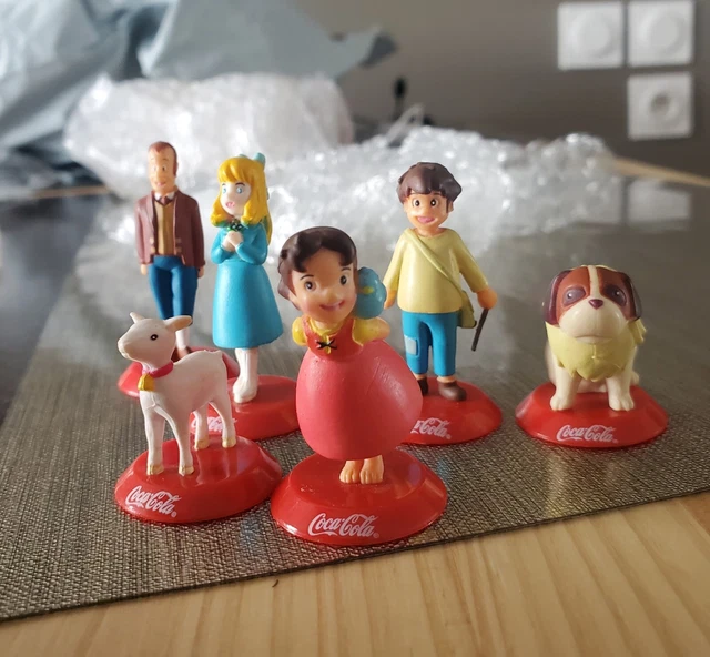 Figurines Rétro collection vintage HEIDI, lot X6 figure coca cola, rare.