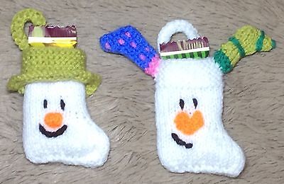 Knitting Pattern-PUPAZZO DI NEVE E Snowdog 8 cm Decorazione di Natale Calza 