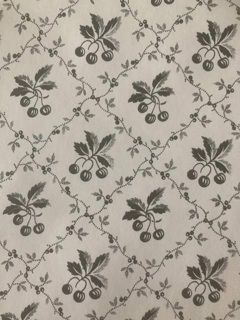 3 Rolls Laura Ashley Vintage Wallpaper - Original Cherry Design 1985 - Very Rare