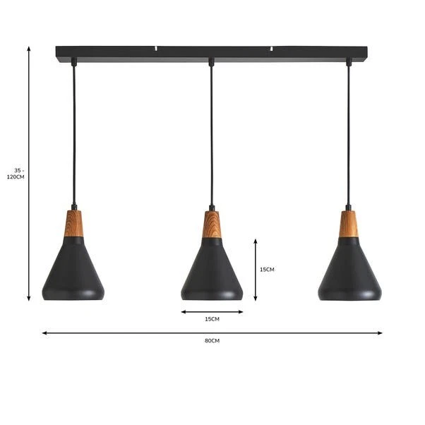 NEW ELEMENTS WOLSTON 3 Light Diner Ceiling Fitting Dunelm Modern
