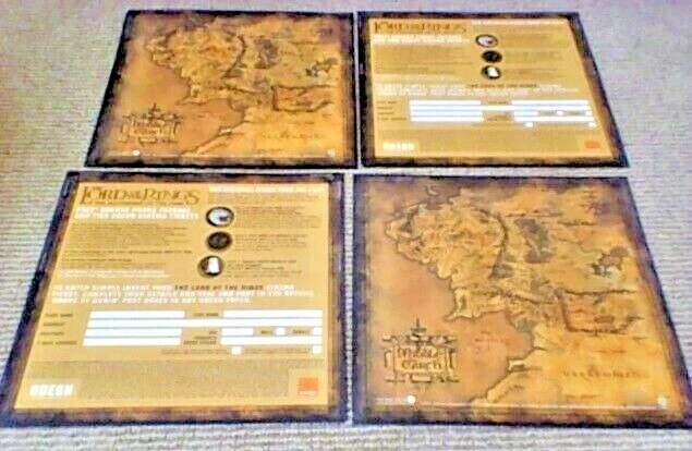 MIDDLE EARTH MAP Tolkien Peter Jackson Lord Of The Rings ODEON UK PROMO ...