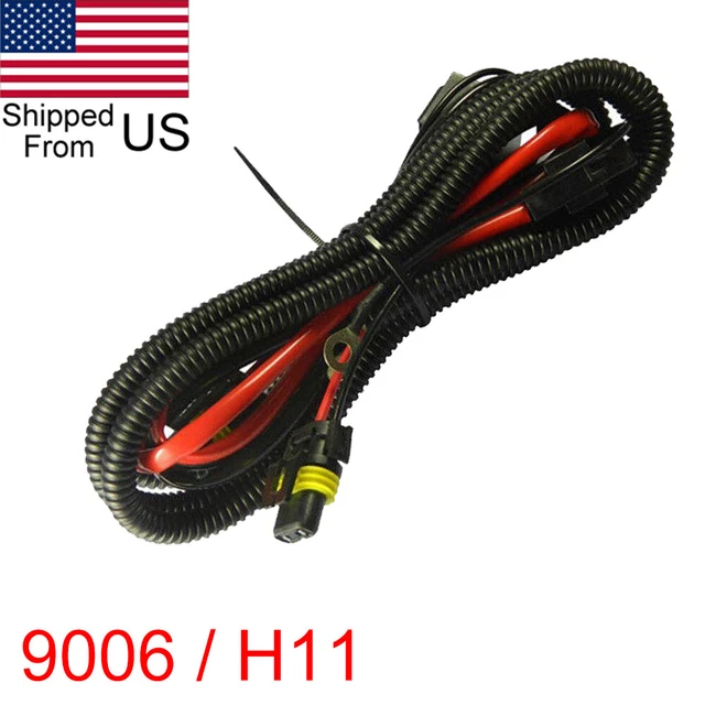 HID Conversion Kit Relay Wire Harness Adapter Wiring H3 H4 H7 H11 H8 9005 9006