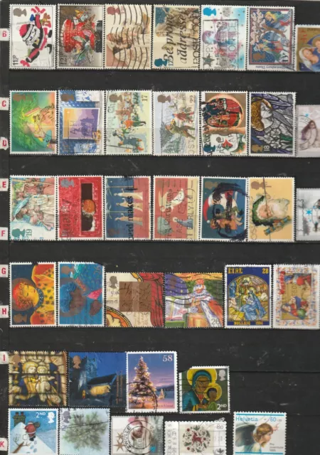 Briefmarken aus fernen Ländern  36 Stck (  Weihnachten - Weltweit 07 )