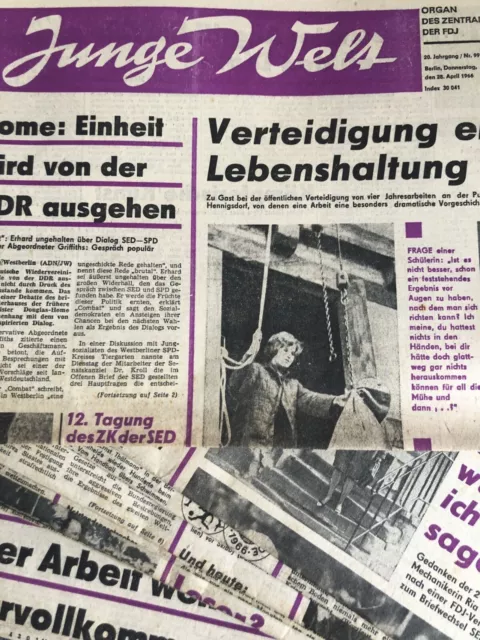 Zeitung 1965 1966 1967 Junge Welt DDR Zeitschrift