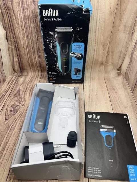 Afeitadora eléctrica seca húmeda Braun Series 3 ProSkin 3040s para hombre tipo 5416 Alemania