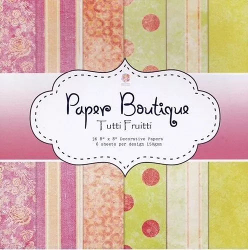 Bargain Paper Boutique Pads 8" X 8" - Hint Of A Hoot-Tutti-Fruite For Crafts