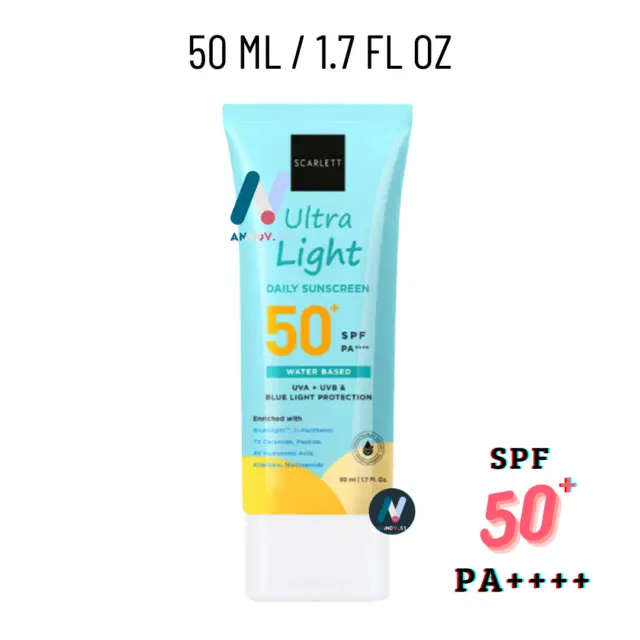 Protector solar húmedo ceramida SCARLETT FPS50 PA+++ UVA UVB piel grasa antienvejecimiento 50 ml