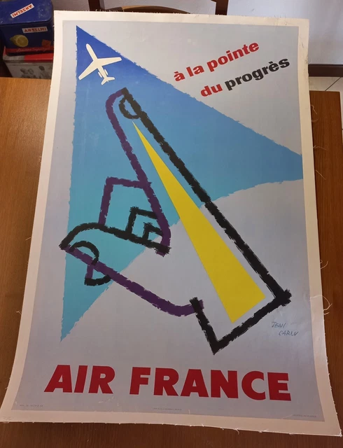 Poster Air France Jean Carlu 1958 Poster Air France Jean Carlu 1958