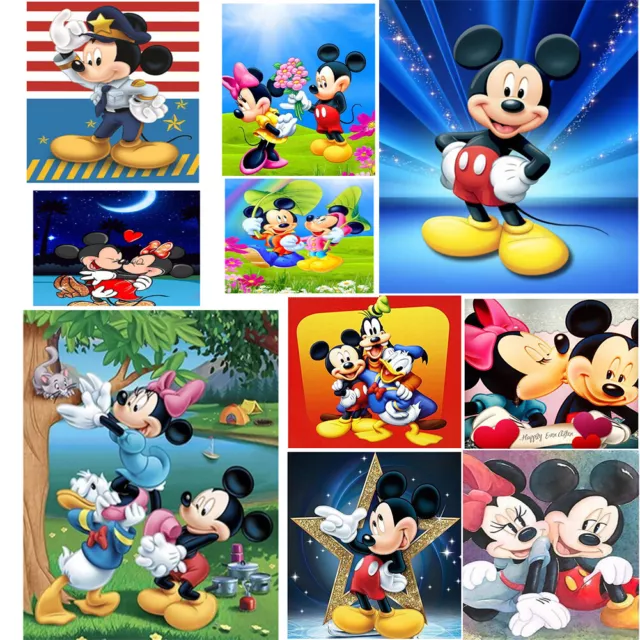 5D Diamond Painting Mickey and Donald Valentines Kit - Bonanza Marketplace