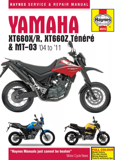 Yamaha XT660 & MT-03 (04 - 11) Haynes Repair Manual (Paperback)