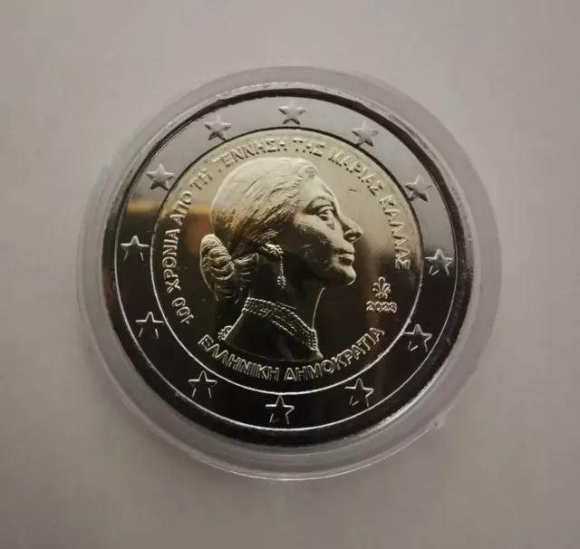 Pièce 2 Euro Commemorative Maria Callas 2023