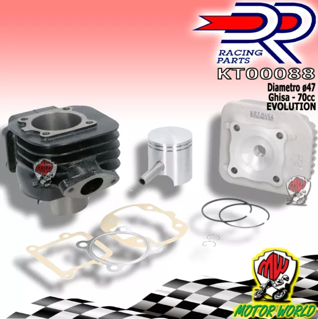 KIT GRUPPO TERMICO DR 70cc PER MBK BOOSTER SPIRIT 50 2T