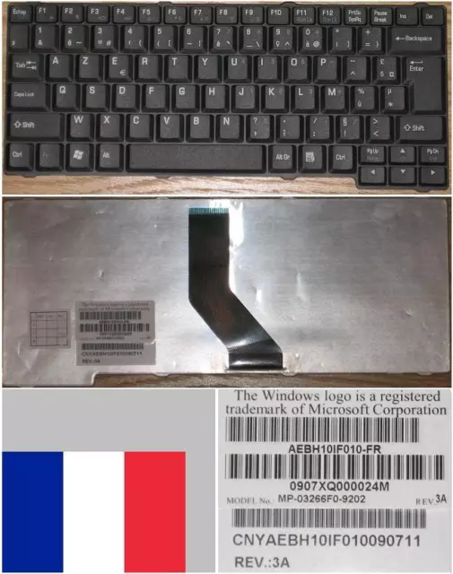 Keyboard AZERTY French Toshiba Satellite L100 MP-03266F0-9202 AEBH10IF010-FR