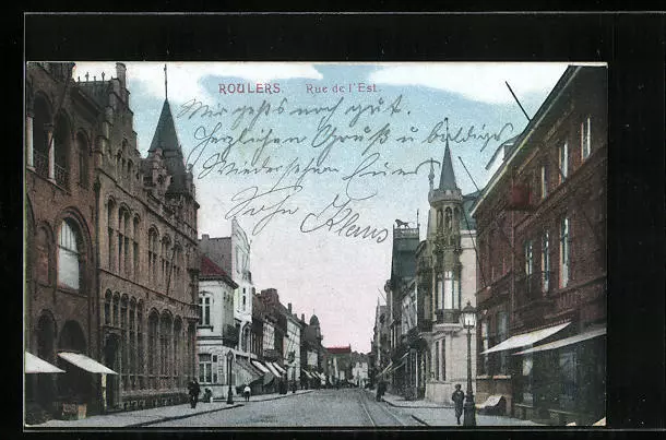 CPA Roulers, Rue de l´Est 1915