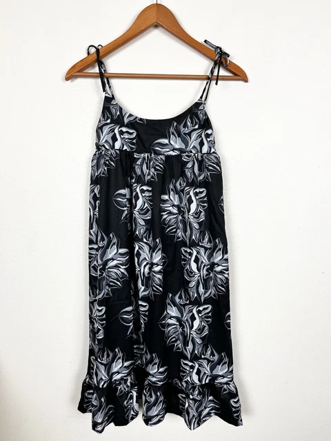 Pohaku Hawaii Girl’s Sz 10 Spaghetti Strap Hawaiian Floral Ruffle Dress