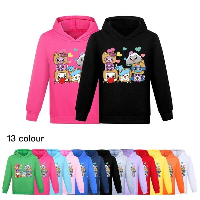 2023 nuova felpa con cappuccio LANKYBOX ragazzi cappuccio bambini pullover felpa casual t-shirt