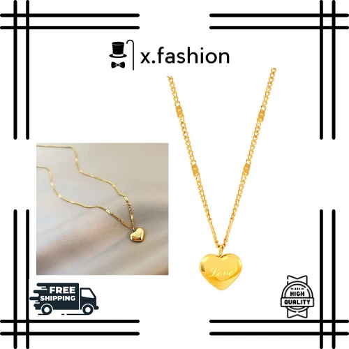 Collares Gold Collar Con Pendiente de Corazon Joyeria Fina Regalos para Mujeres