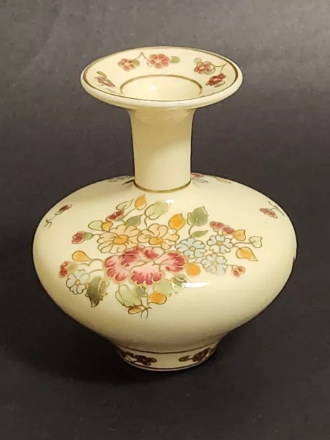Miniature ZSOLNAY Hungary Hand Painted Porcelain Vase