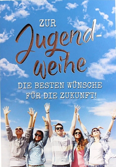 Premium Glückwunschkarte Zur Jugendweihe – Wunderschön Gestaltet Mit Umschlag