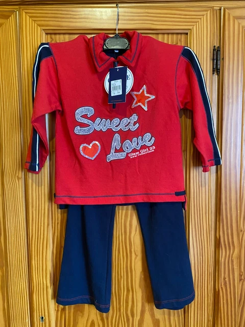 Tuta bambina taglia 5 anni f.illi campagnolo colore rosso 100% cotone