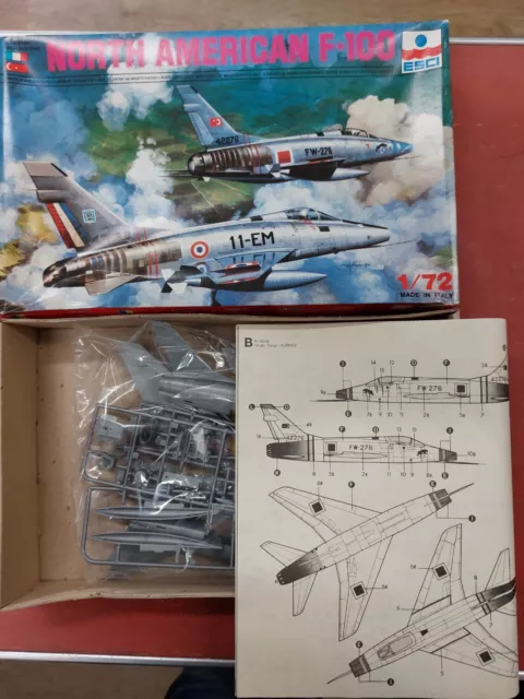 ESCI 1/72 Scale North American F-100 Model Kit