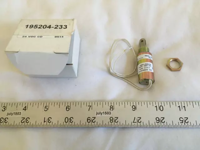 (1) NEW Dormeyer 195204-233G Solenoid, Tubular, 24VDC, 1/16" to 5/8" Stroke