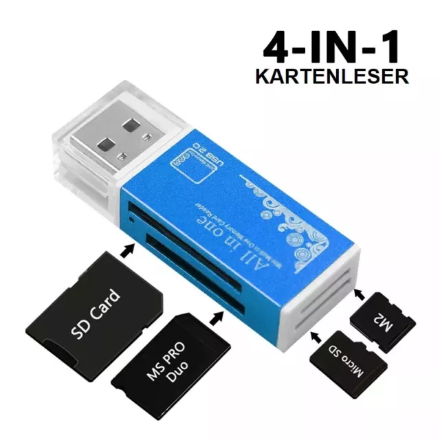 USB Lector de Tarjetas Micro SD SDHC SDXC Pegar Adaptador Z43