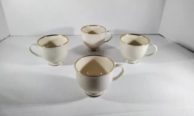 4 Lenox Mansfield PRESIDENTIAL COLLECTION TEA CUPS PERFECT CONDITION NO SAUCERS