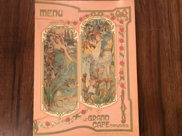 menu du restaurant Le Grand Cafe des Capucines