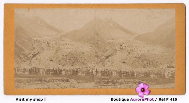 Montagne, Savoie, Le Glacier Des Bois & Source Arveyron, Vue Stéréo View -P416