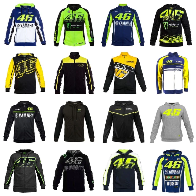 Mens Womens Hoodie Jacket MotoGP VR46 Unisex Rider Zip Hooded SweatShirt Warm