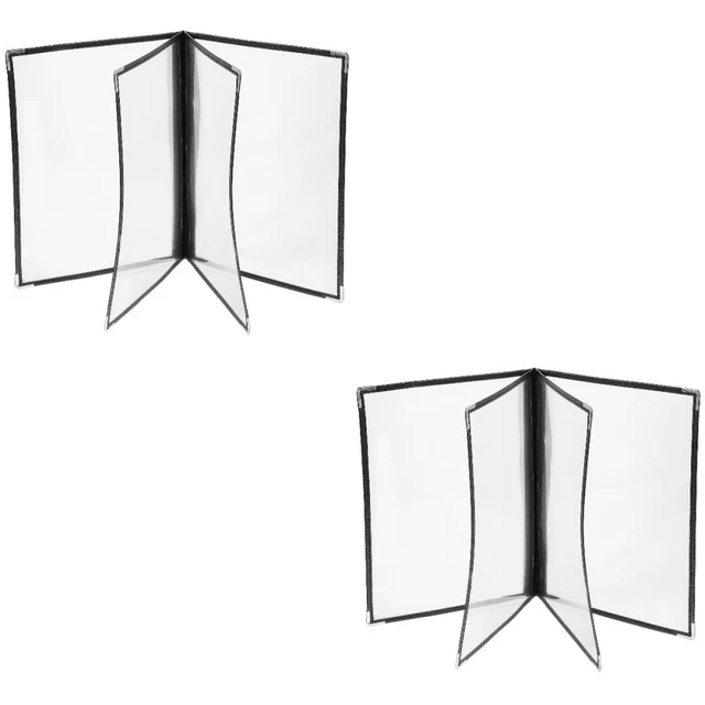2 Pc Recipe Folder Catalogue Book Cafe Menu Cover Protector Clear