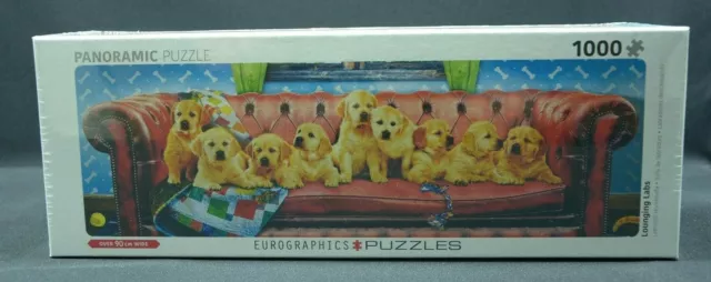 1000 Pièces Panorama Puzzle Labrador Canapé Eurographics 32 X 96 CM Neuf Scellé