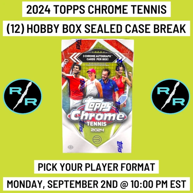 MARIA SHARAPOVA 2024 Topps Chrome Tennis 12 Hobby Box 1 Case Break