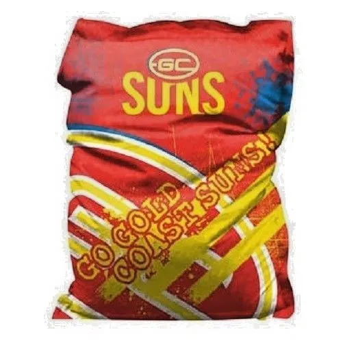 AFL Official Giant Bean Bag GOLD COAST SUNS Heavy Duty Polyester.1.4 x 1.8