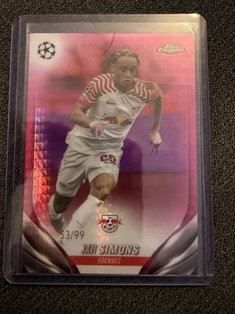 2023-24 TOPPS CHROME Uefa Club Competitions - Xavi Simons Magenta X ...