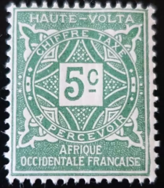 France Colonie Haute Volta Timbre Taxe N°1 Neuf ** Luxe Mnh