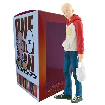 One Punch Man Action Figure with Box Saitama Plainclothes Anime Statue Gift