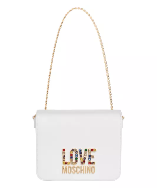 Love Moschino sac porté épaule femme JC4334PP0IKJ0100 medium swarovski White