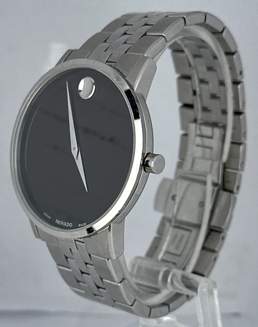 Movado Museum Stainless Steel 07.1.14.1493 Black Dial 40mm Watch 2